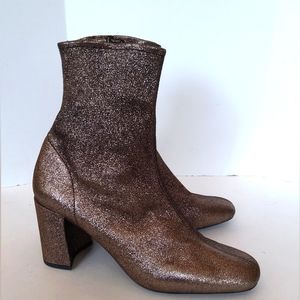 Jeffrey Campbell brown sock boots